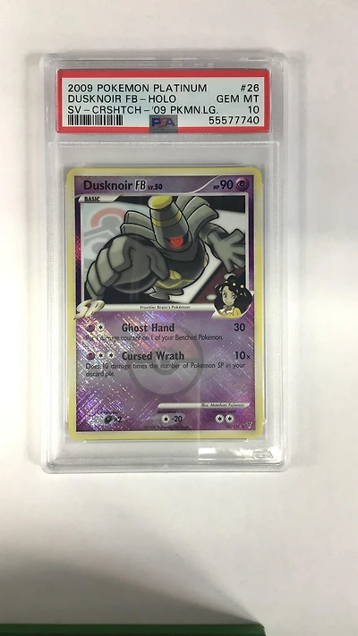 2009 Pokemon Platinum Supreme Victors 26 Dusknoir Fb-holo Crosshatch-2010 Pokemon League PSA