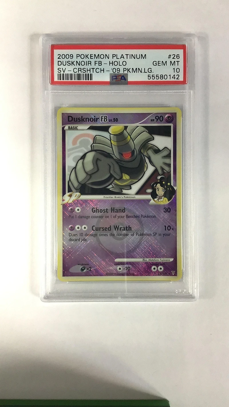 2009 Pokemon Platinum Supreme Victors 26 Dusknoir Fb-holo Crosshatch-2010 Pokemon League PSA 10