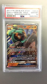 2017 Pokemon Sm Black Star Promo Sm59 Marshadow Gx-holo Mysterious Powers Tins PSA 10
