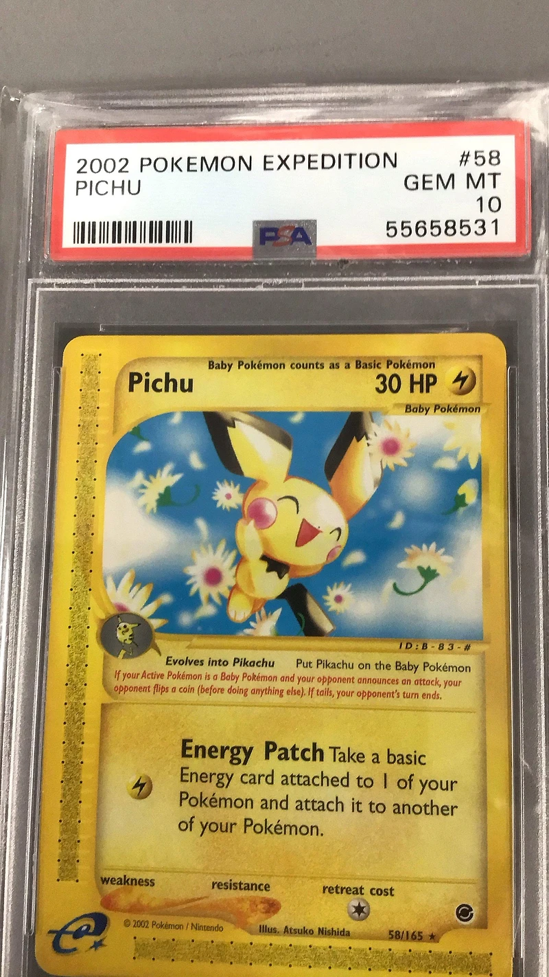 2002 Pokemon Expedition 58 Pichu PSA
