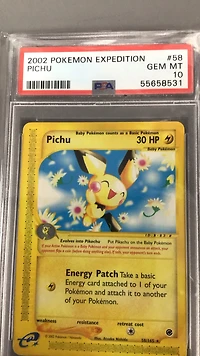 2002 Pokemon Expedition 58 Pichu PSA
