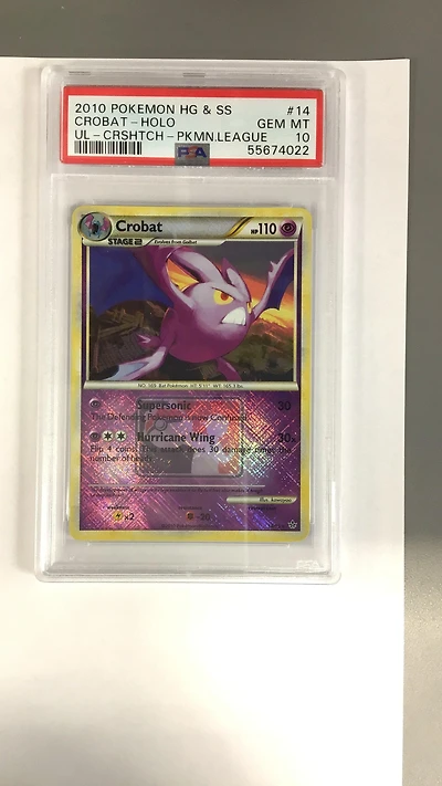 2010 Pokemon Heartgold & Soulsilver Unleashed 14 Crobat PSA 10