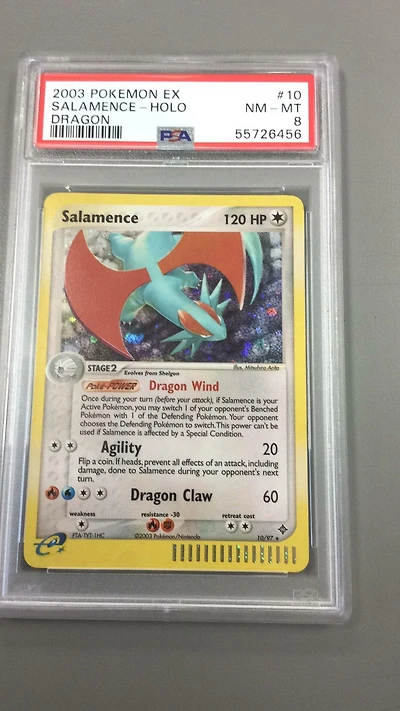 2003 Pokemon Ex Dragon 10 Salamence-holo PSA