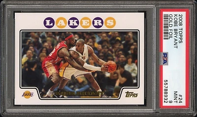 2008 Topps 24 Kobe Bryant Gold Foil PSA 9