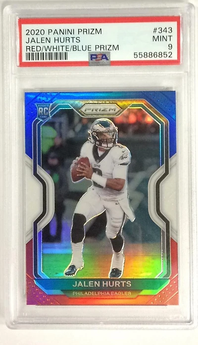 2020 Panini Prizm 343 Jalen Hurts Red/white/blue Prizm PSA