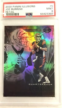 2020 Panini Illusions 5 Joe Burrow Retail PSA