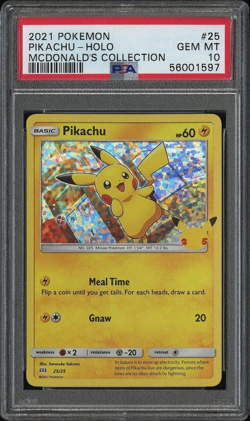 2021 Pokemon Mcdonald's Collection 25 Pikachu-holo PSA
