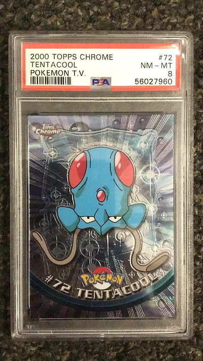 2000 Topps Chrome Pokemon T.v. 72 Tentacool PSA