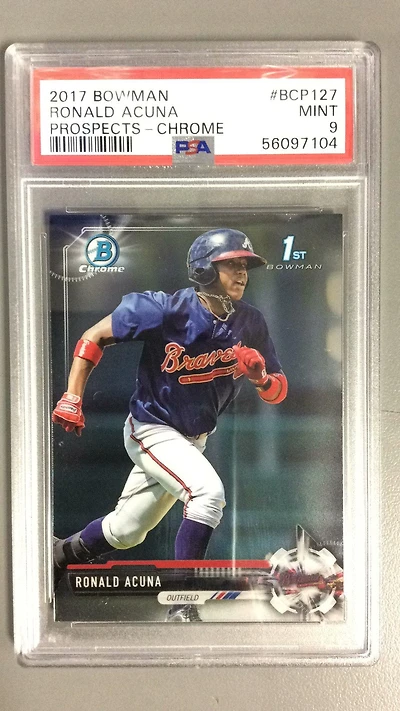 2017 Bowman Prospects Bcp127 Ronald Acuna PSA 9