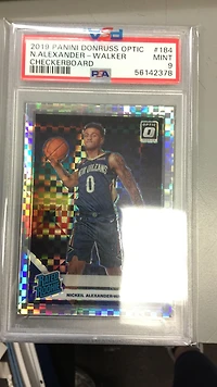 2019 Panini Donruss Optic 184 Nickeil Alexander-walker Checkerboard PSA 9