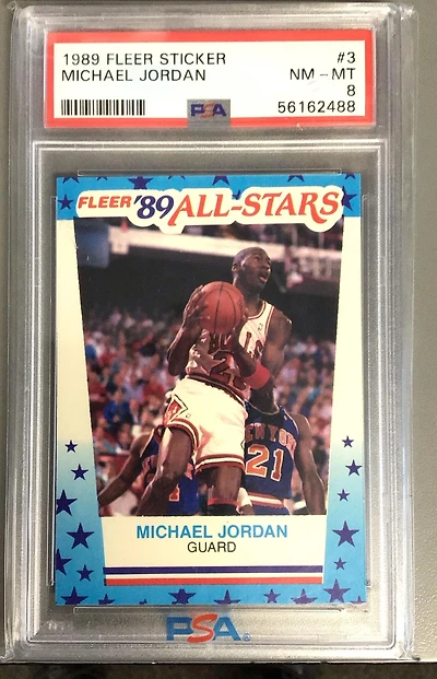 Fleer Sticker Michael Jordan PSA