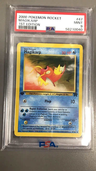 2000 Pokemon Rocket 47 Magikarp PSA 9
