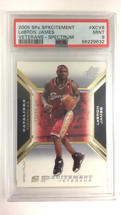 2005 Spx Spxcitement Veterans Xcv6 Lebron James Spectrum PSA 9