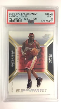 2005 Spx Spxcitement Veterans Xcv6 Lebron James Spectrum PSA 9