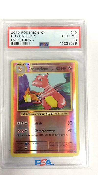 2016 Pokemon Xy Evolutions 10 Charmeleon PSA 10