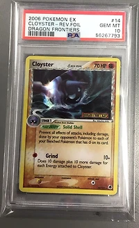 2006 Pokemon Ex Dragon Frontiers 14 Cloyster-reverse Foil PSA 10