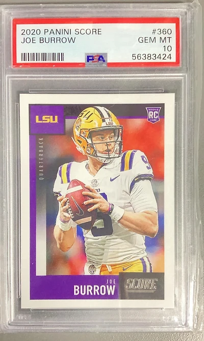 2020 Panini Score Joe Burrow PSA