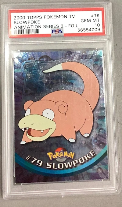 2000 Topps Pokemon Tv Animation Series 2 79 Slowpoke Foil PSA