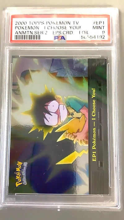 2000 Topps Pokemon Tv Animation Series 2 Episode Cards Ep1 Pokemon-i Choose You! Foil PSA 9