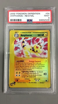 2002 Pokemon Expedition 34 Ampharos PSA 9