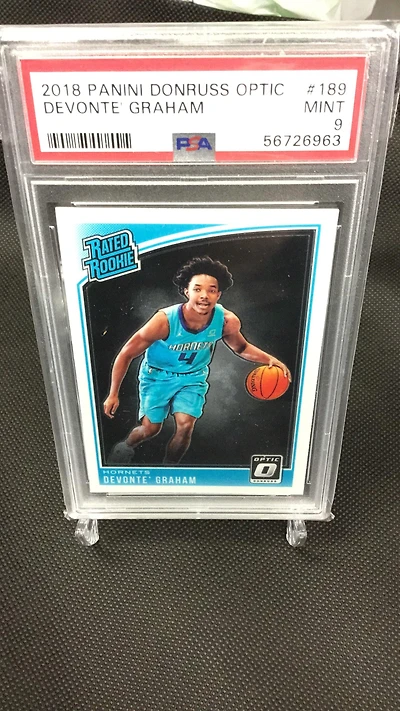 2018 Panini Donruss Optic 189 Devonte' Graham PSA 9
