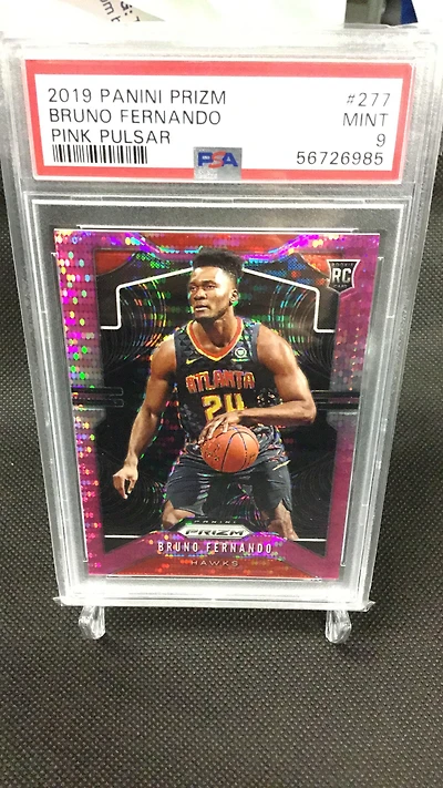 2019 Panini Prizm 277 Bruno Fernando Pink Pulsar PSA 9