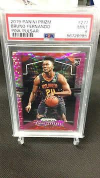 2019 Panini Prizm 277 Bruno Fernando Pink Pulsar PSA 9