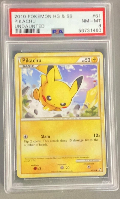 2010 Pokemon Heartgold & Soulsilver Undaunted 61 Pikachu PSA