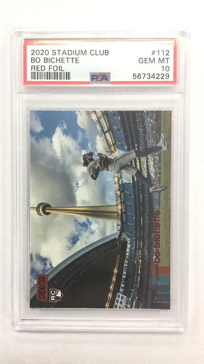 2020 Stadium Club 112 Bo Bichette Red Foil PSA 10