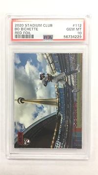2020 Stadium Club 112 Bo Bichette Red Foil PSA 10