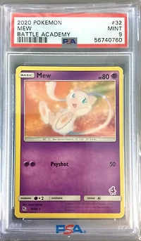 2020 Pokemon Battle Academy 32 Mew PSA