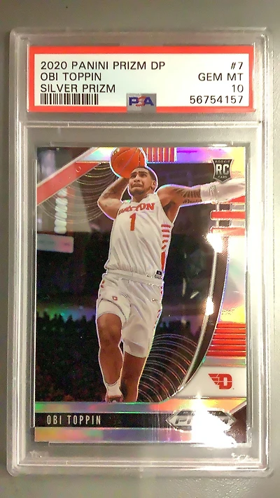 2020 Panini Prizm Draft Picks 7 Obi Toppin Silver Prizm PSA 10