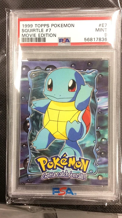 1999 Topps Pokemon The Movie Edt E7 Squirtle #7 PSA 9