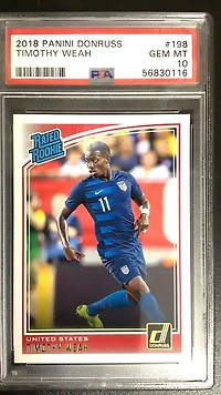 2018 Panini Donruss 198 Timothy Weah PSA 10
