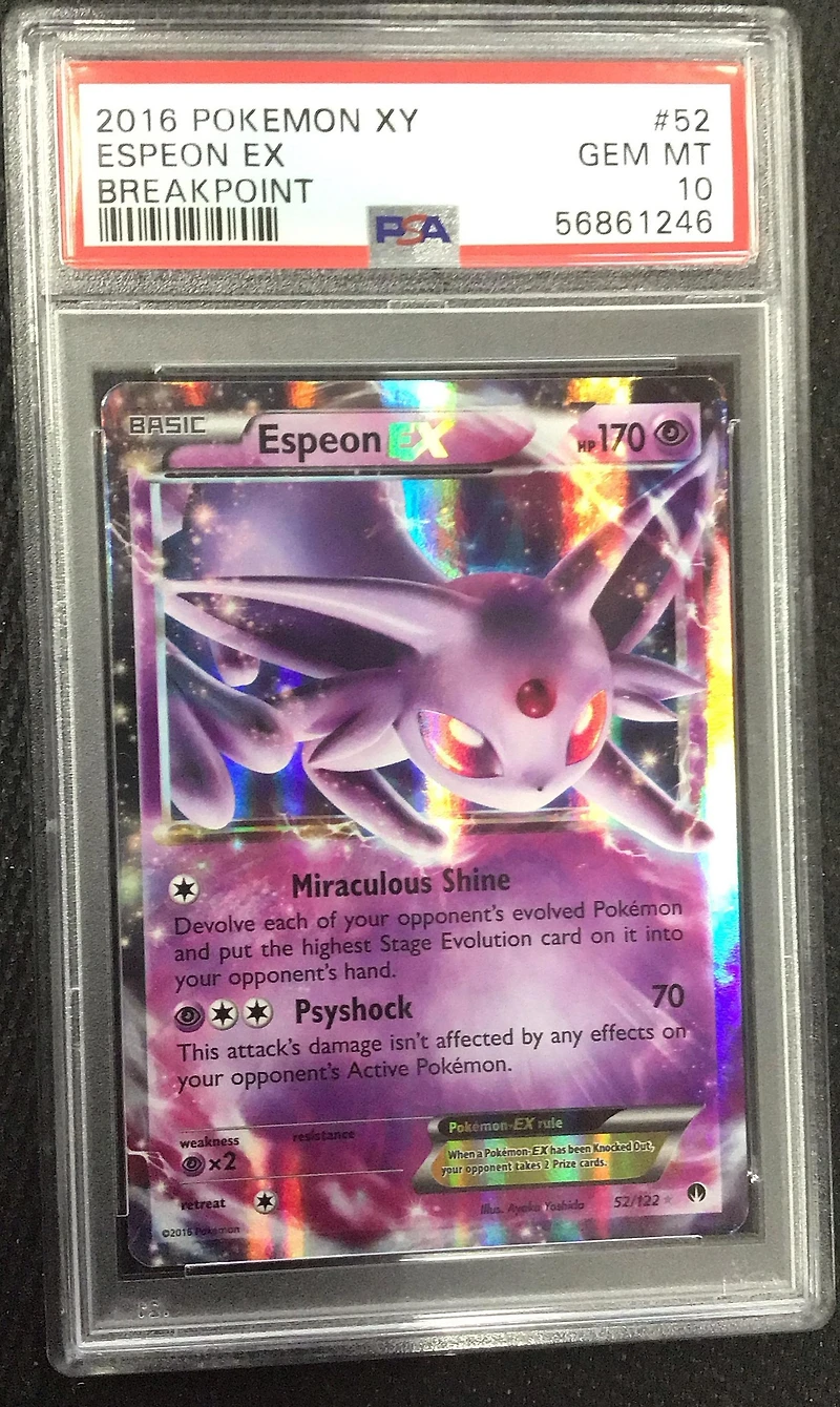 2016 Pokemon Xy Breakpoint 52 Espeon Ex PSA