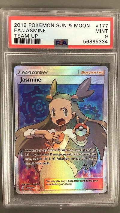 2019 Pokemon Sun & Moon Team Up 177 Full Art/jasmine PSA