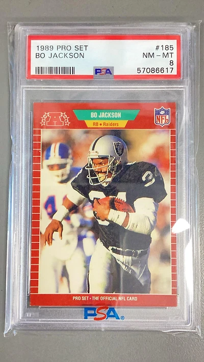 1989 Pro Set 185 Bo Jackson PSA 8