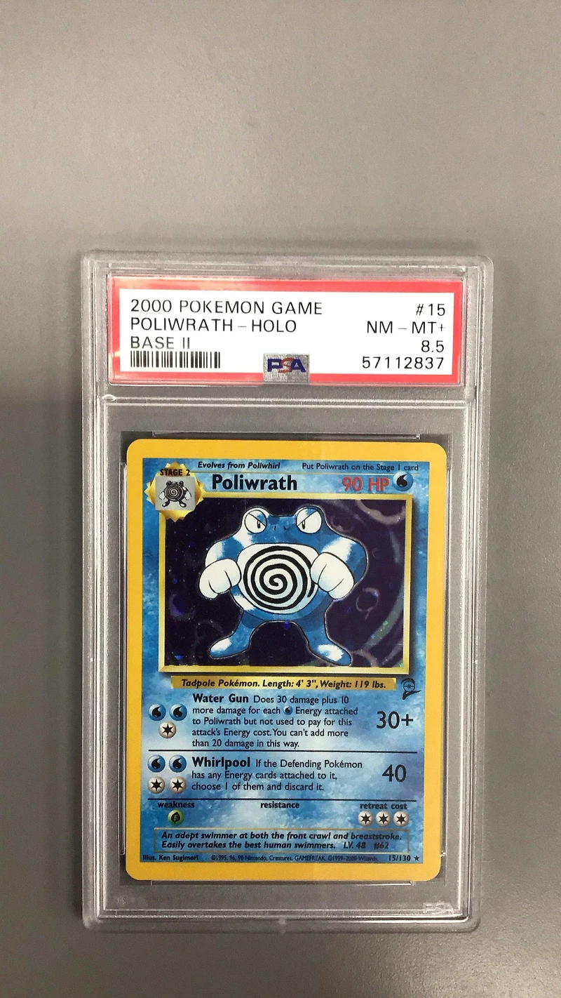 2000 Pokemon Game Base Ii 15 Poliwrath-holo PSA NM-MT+ 8.5