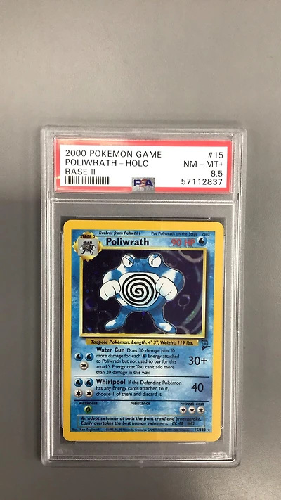 2000 Pokemon Game Base Ii 15 Poliwrath-holo PSA NM-MT+ 8.5