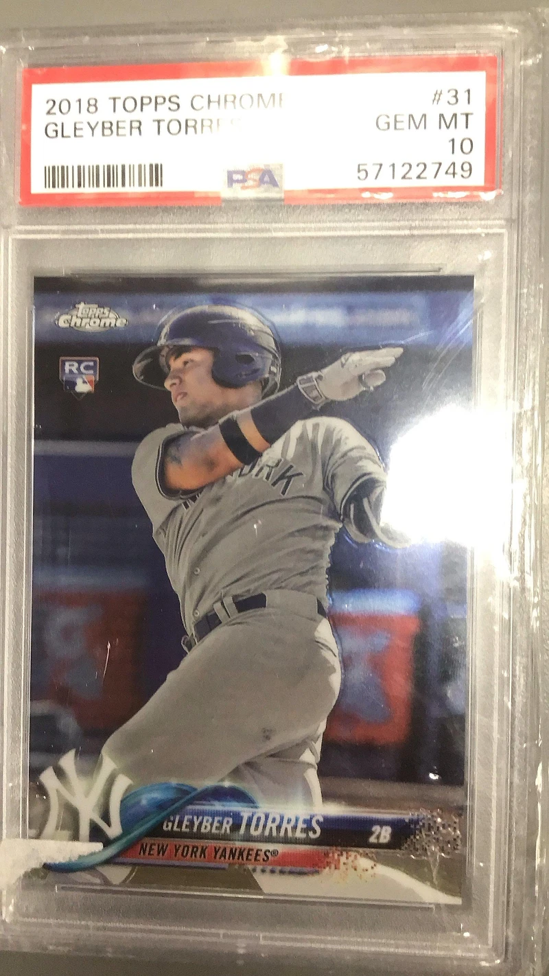 2018 Topps Chrome 31 Gleyber Torres PSA 10