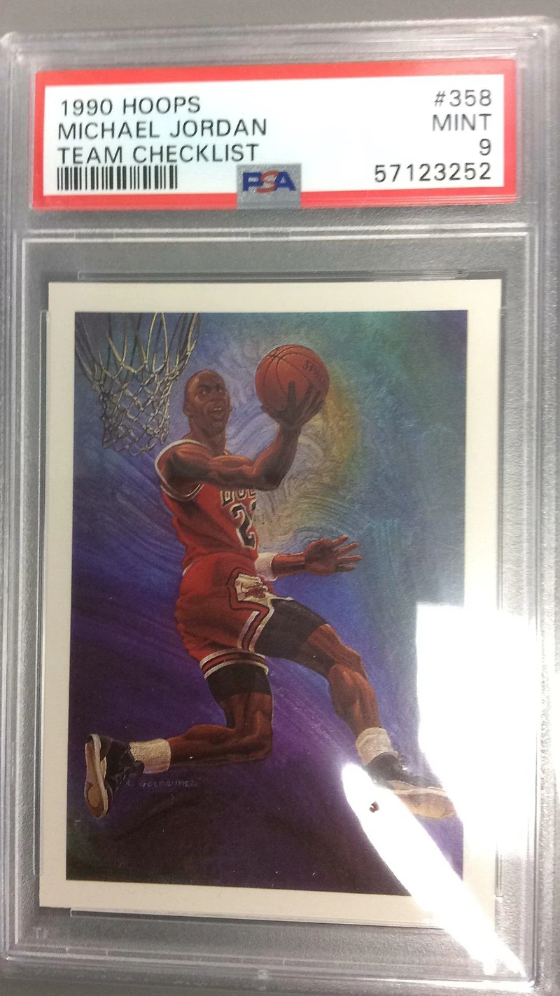 1990 Hoops 358 Michael Jordan PSA 9