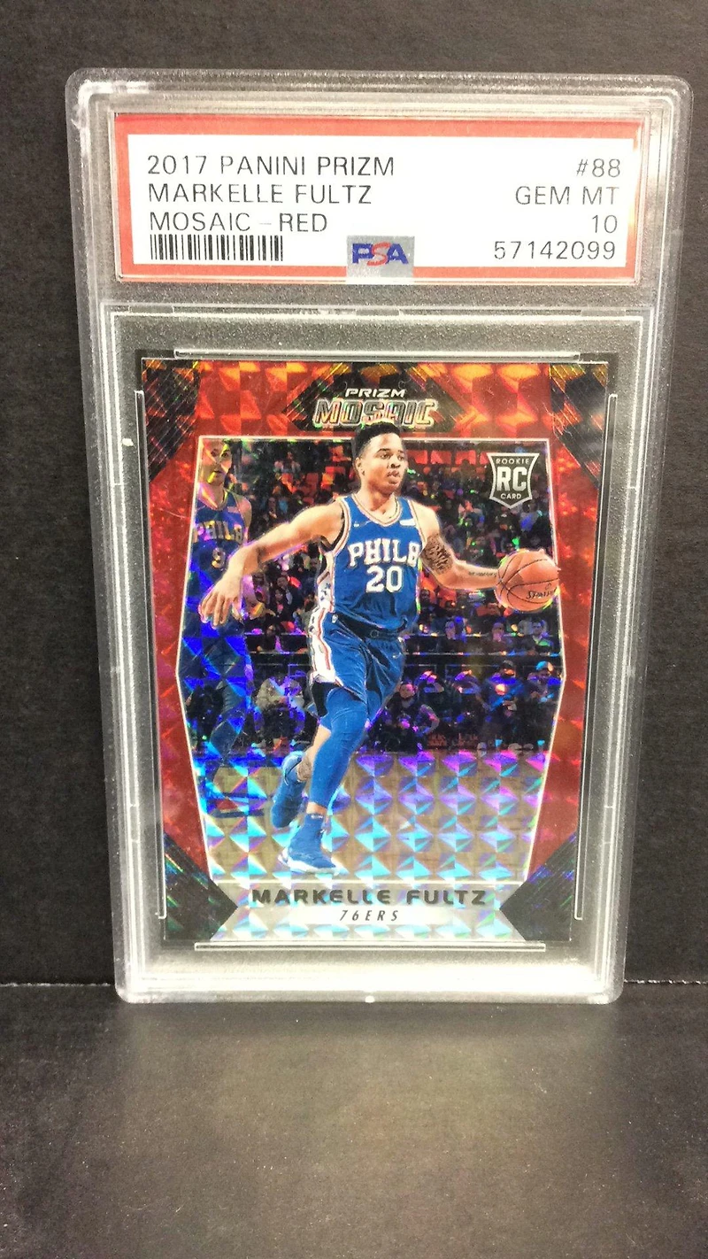 2017 Panini Prizm Mosaic 88 Markelle Fultz Red PSA 10