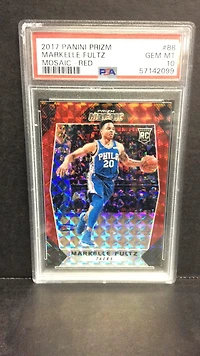 2017 Panini Prizm Mosaic 88 Markelle Fultz Red PSA 10