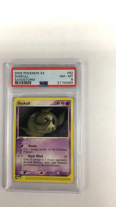 2003 Pokemon Ex Sandstorm 62 Duskull PSA 8