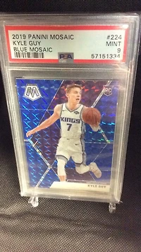 2019 Panini Mosaic 224 Kyle Guy Blue Mosaic PSA 9
