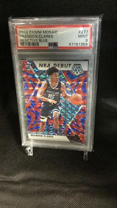 2019 Panini Mosaic 277 Brandon Clarke Reactive Blue PSA 9