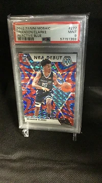 2019 Panini Mosaic 277 Brandon Clarke Reactive Blue PSA 9