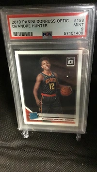 2019 Panini Donruss Optic 198 De'andre Hunter PSA 9