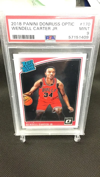 2018 Panini Donruss Optic 170 Wendell Carter Jr. PSA 9