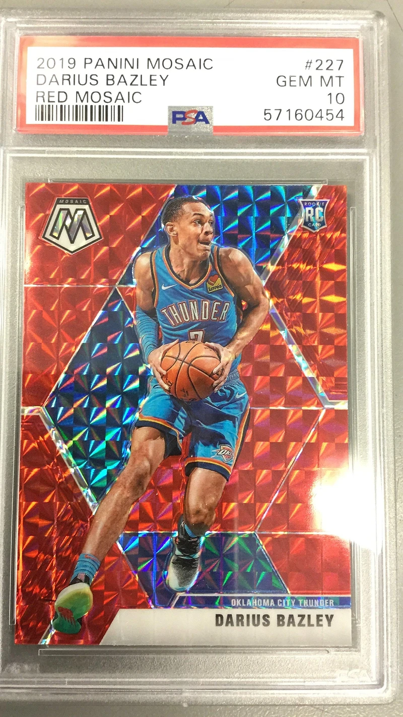 2019 Panini Mosaic 227 Darius Bazley Red Mosaic PSA 10